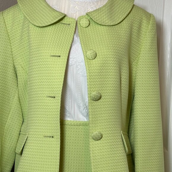 Talbots Jacket and pencil skirt set NWT Plus Size 16, green - Picture 3 of 14